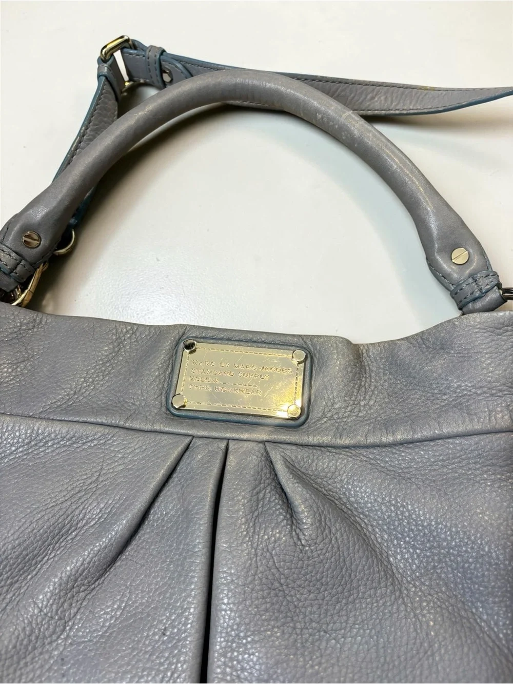 Vintage Marc by Marc Jacobs Dr. Q Hillier Hobo Slate Blue Gray Y2K Bag Iconic
